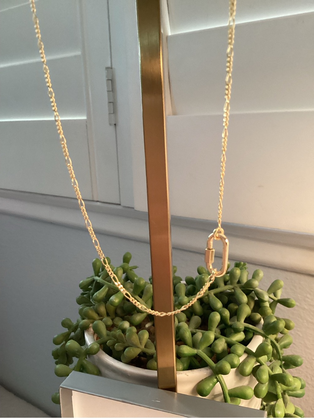 Madewell Gold Twist Rope Necklace with Carabiner Charm NWT